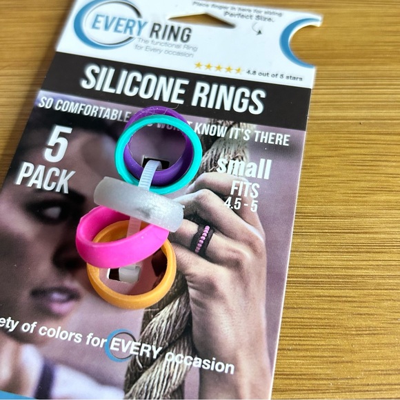 Silicone Rings 5-Pack - Multicolor - Picture 3 of 5
